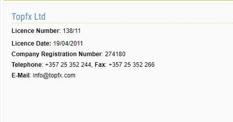 TopFX  CySEC Inquiry