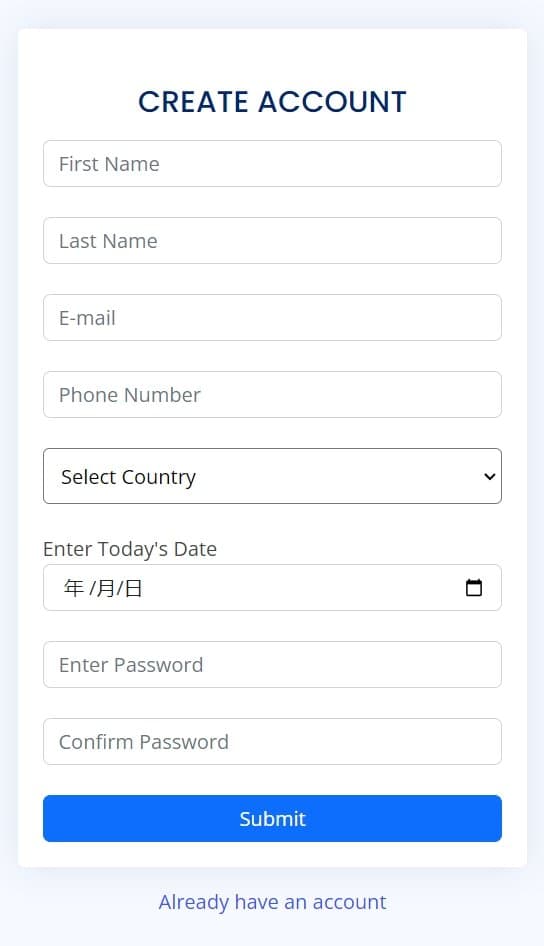 pfxtrds Account Registration