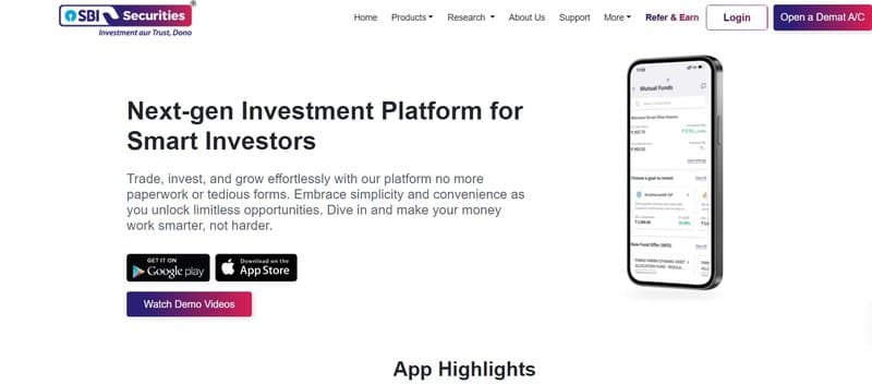 Trading software of SBI SECURITIES