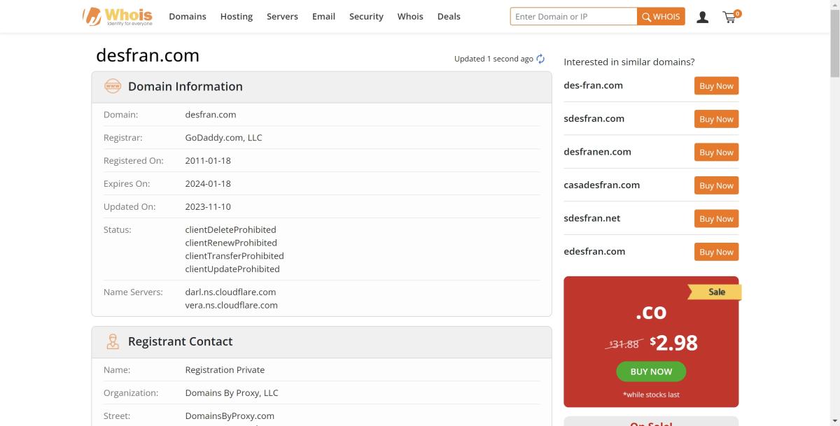 澳帆科技域名注册时间