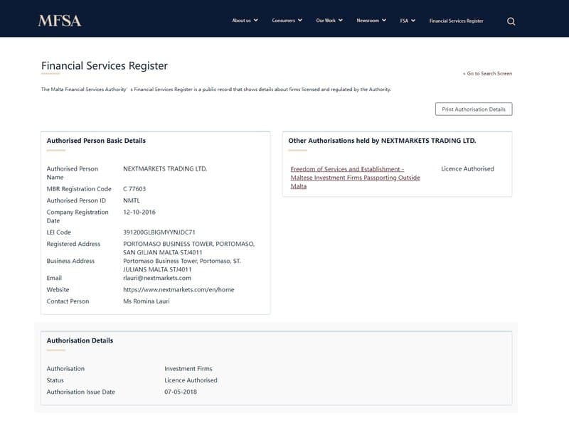 Malta Financial Services Authority (MFSA) Regulatory Inquiry