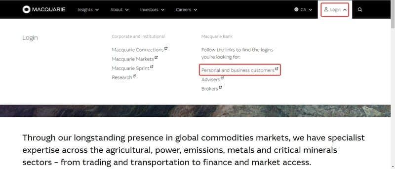 Macquarie’s account opening