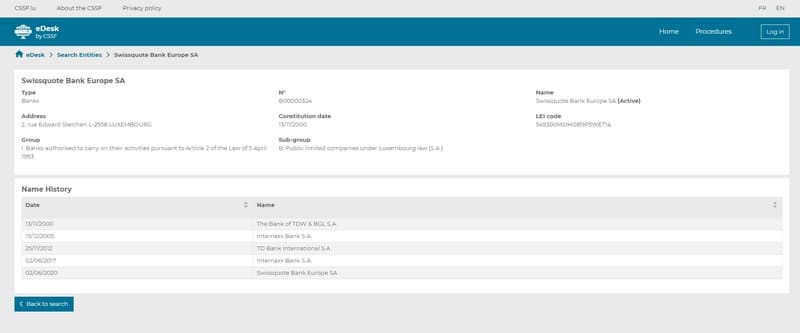 Luxembourg Financial Sector Supervisory Commission (CSSF) Regulatory Inquiry
