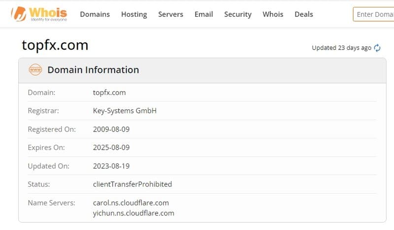 TOPFX  Whois Registration