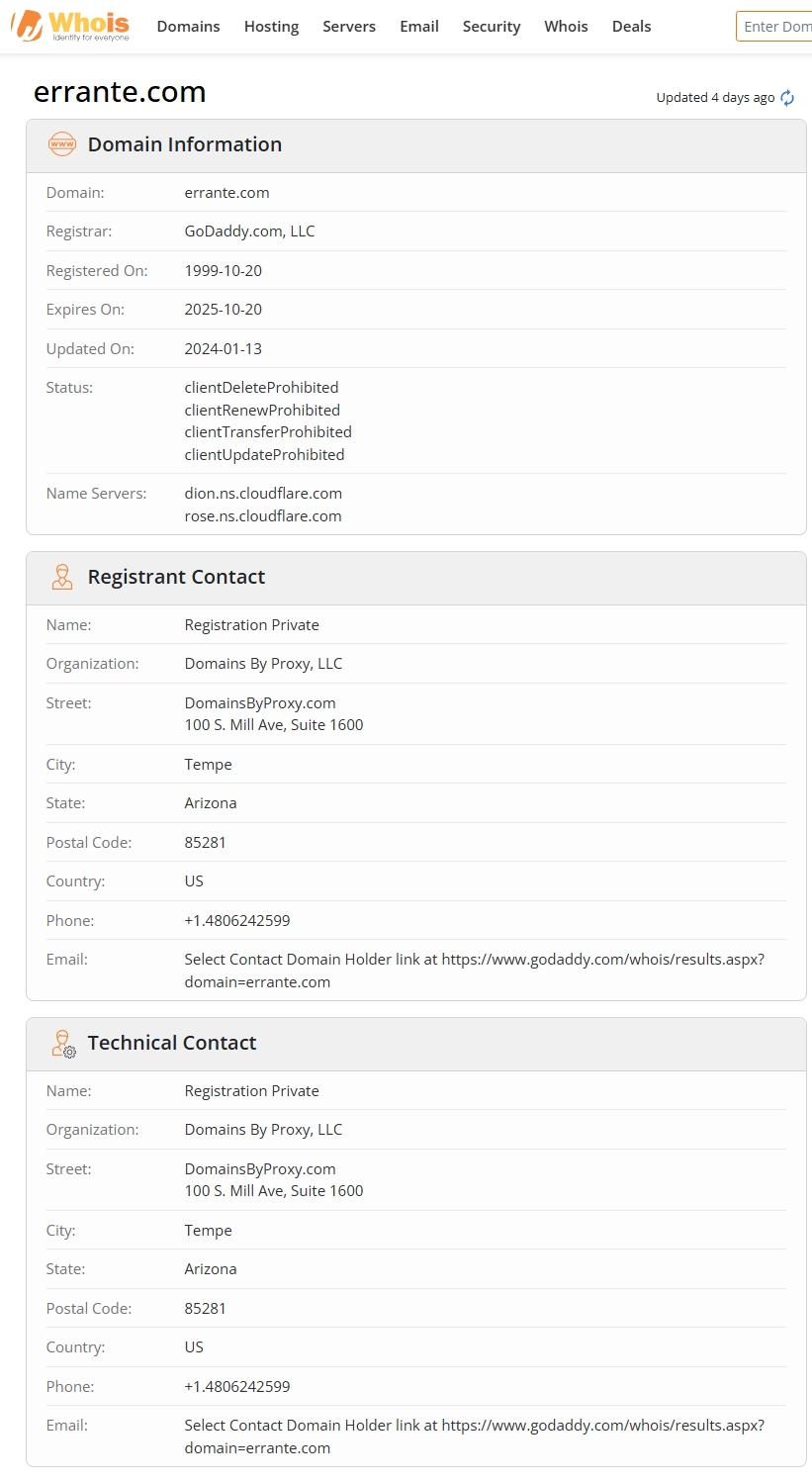 Website registration time