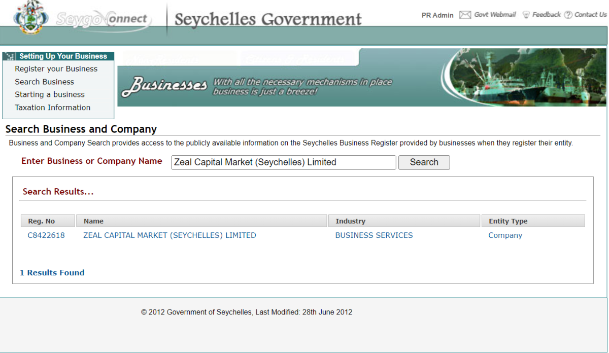 塞舌尔企业登记处