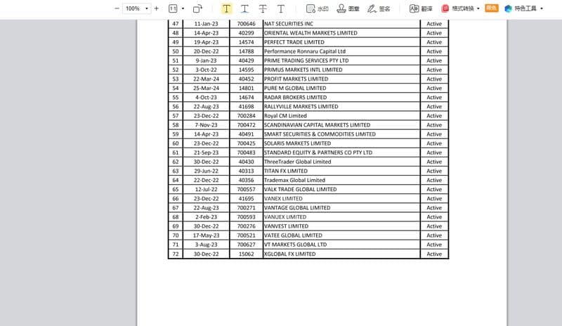 VFSC regulation inquiry