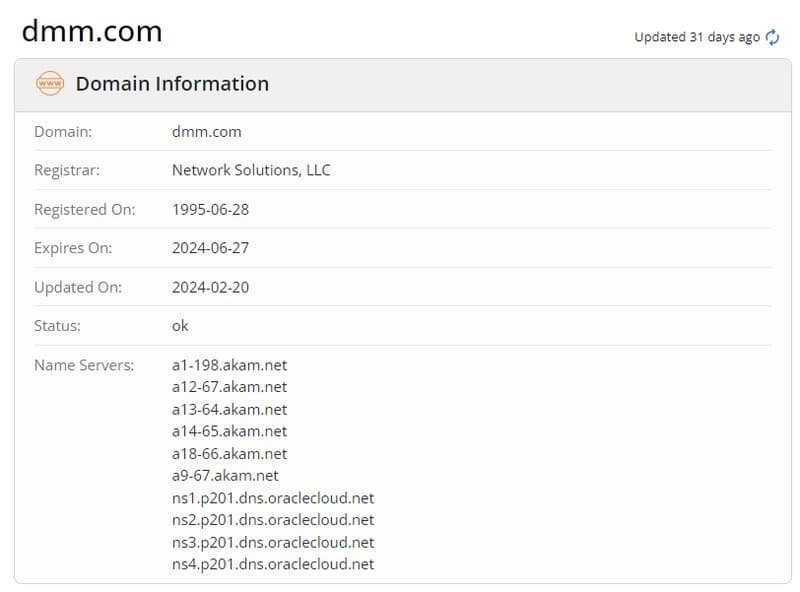 DMM Whois Registration