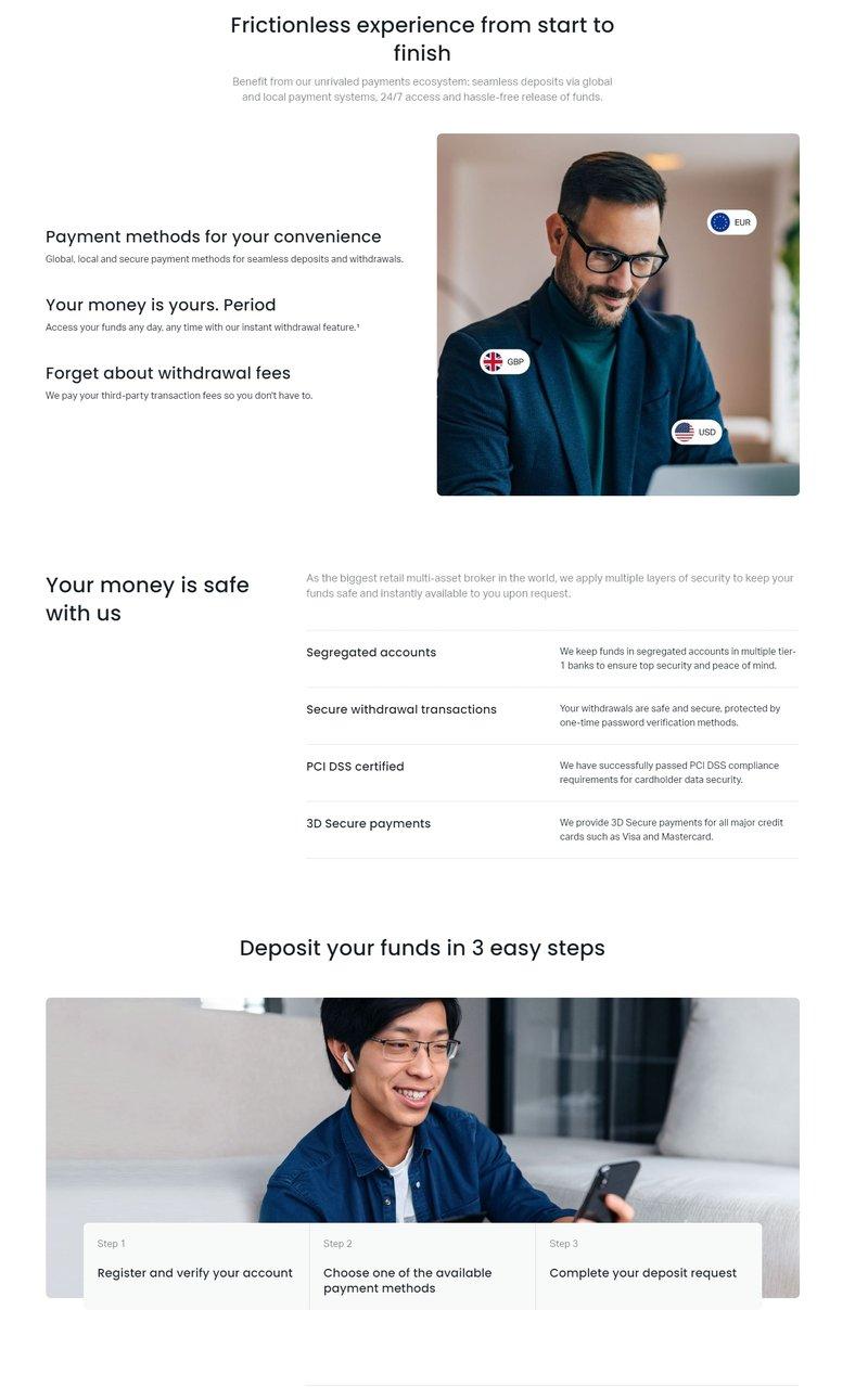 Deposit and withdrawal methods