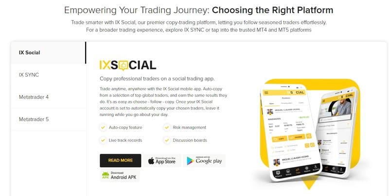 INFINOX trading platforms
