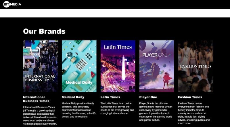 IBT official website screenshot - brand