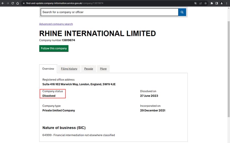 官网显示公司注册信息查询
