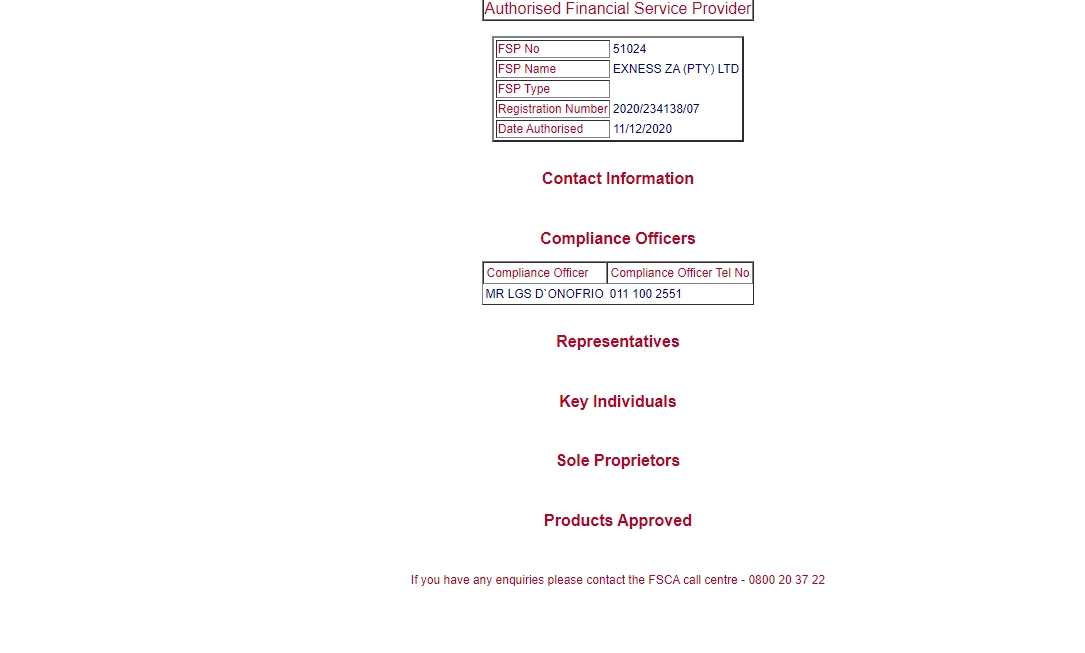 FSCA Regulatory Enquiries