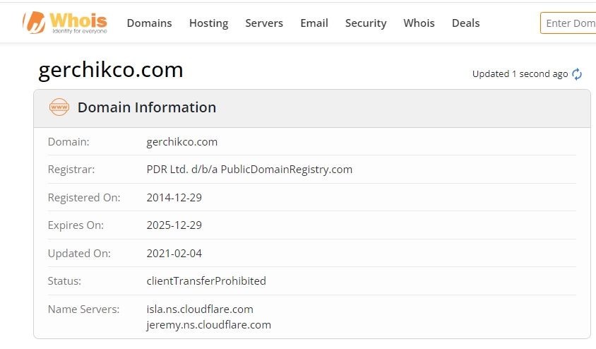 Gerchik u0026 Co Whois 注册时间