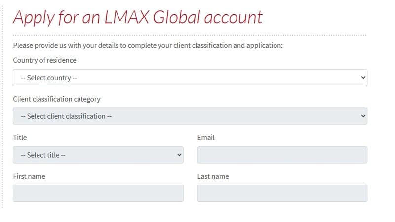 LMAX account registration 3