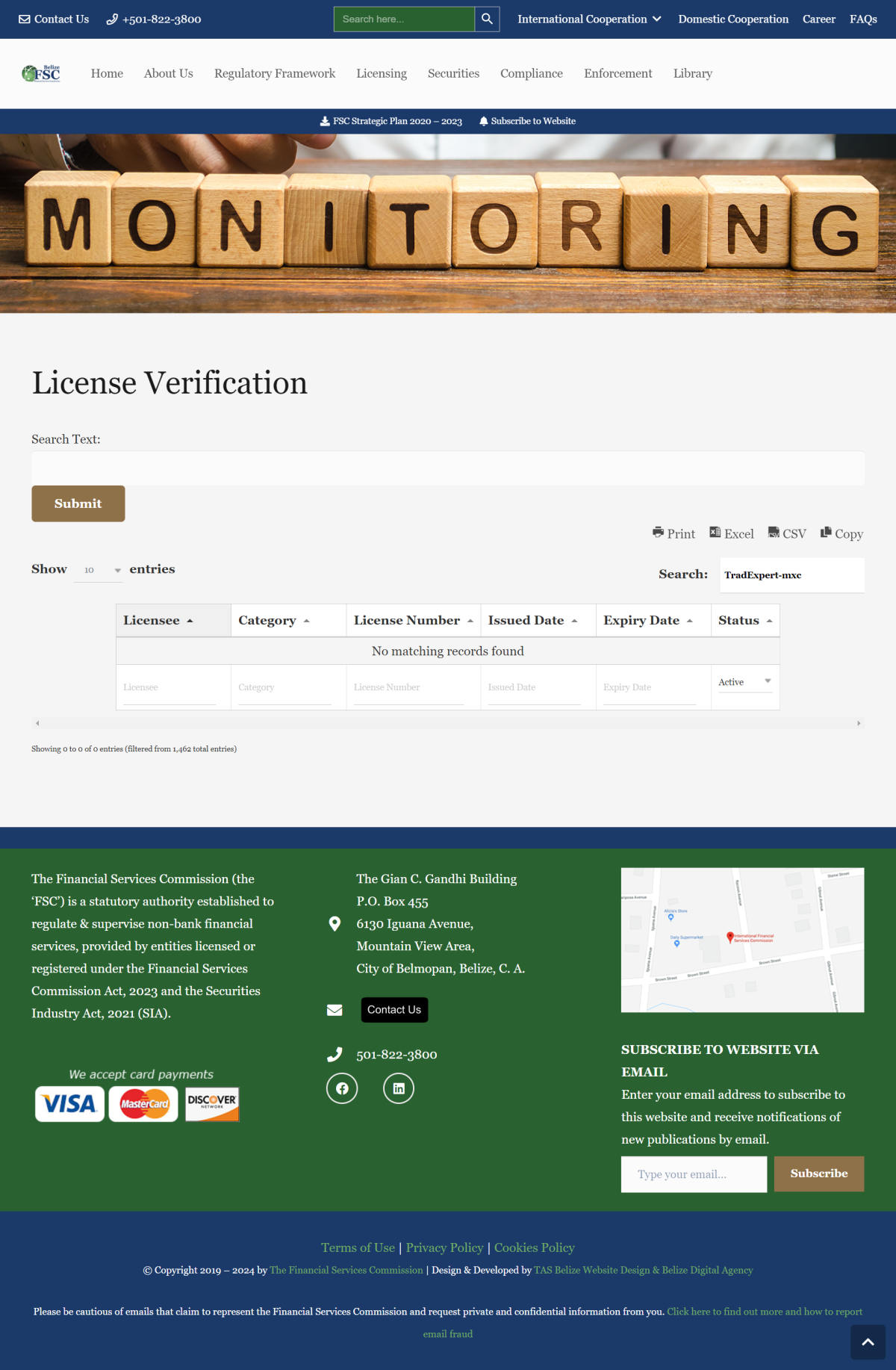 伯利兹金融服务委员会（FSC）