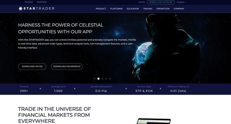 STARTRADER official website