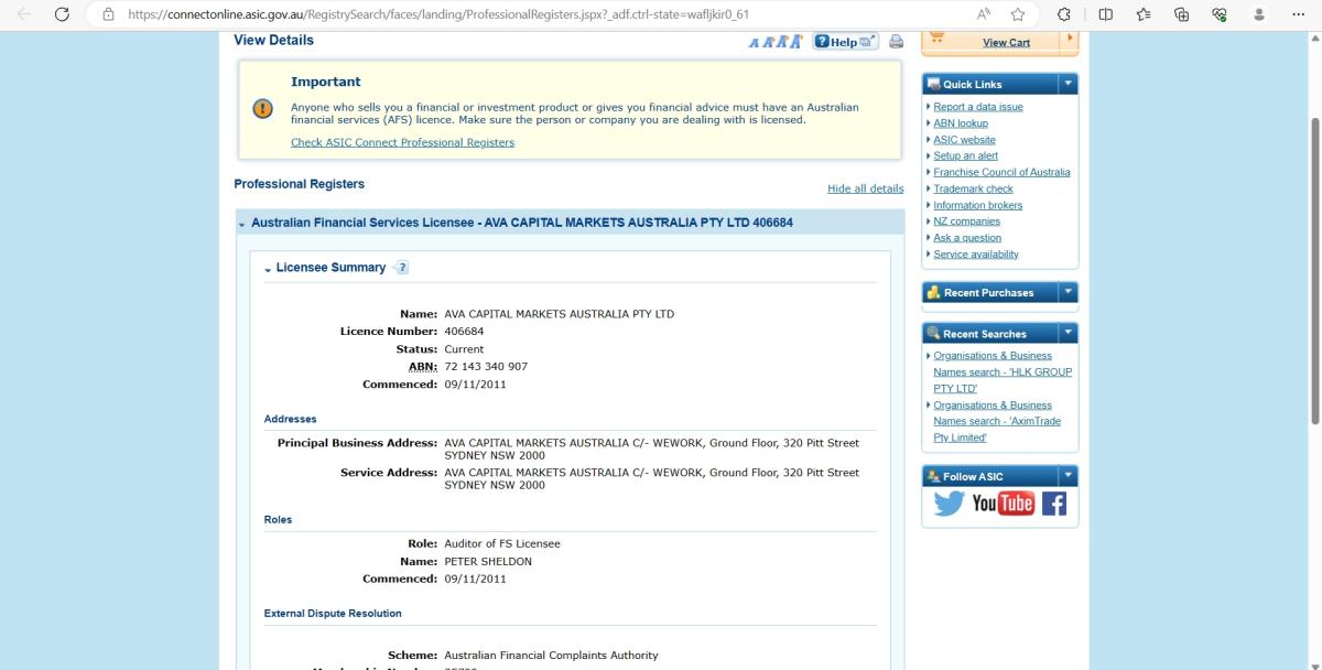 Australian Securities and Investments Commission (ASIC)