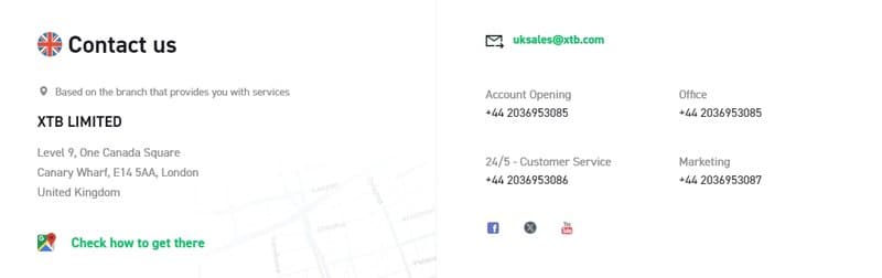 XTB Customer Support