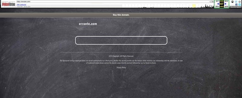 Snapshots from August 7, 2018, show the domain was still for sale and not associated with any specific company.