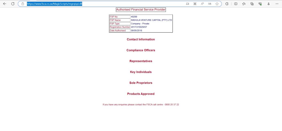 南非金融部门行为监管局（FSCA）