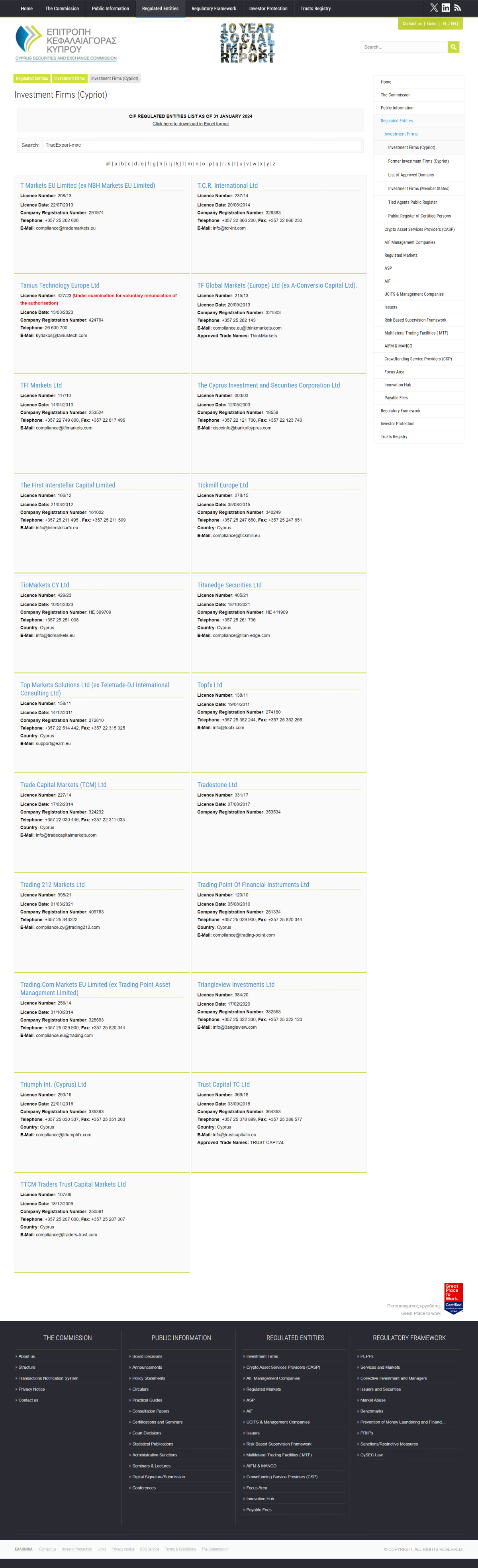 塞浦路斯证券交易委员会（CySEC）