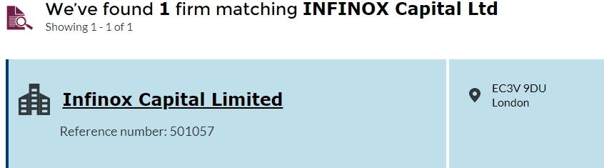INFINOX FCA查询