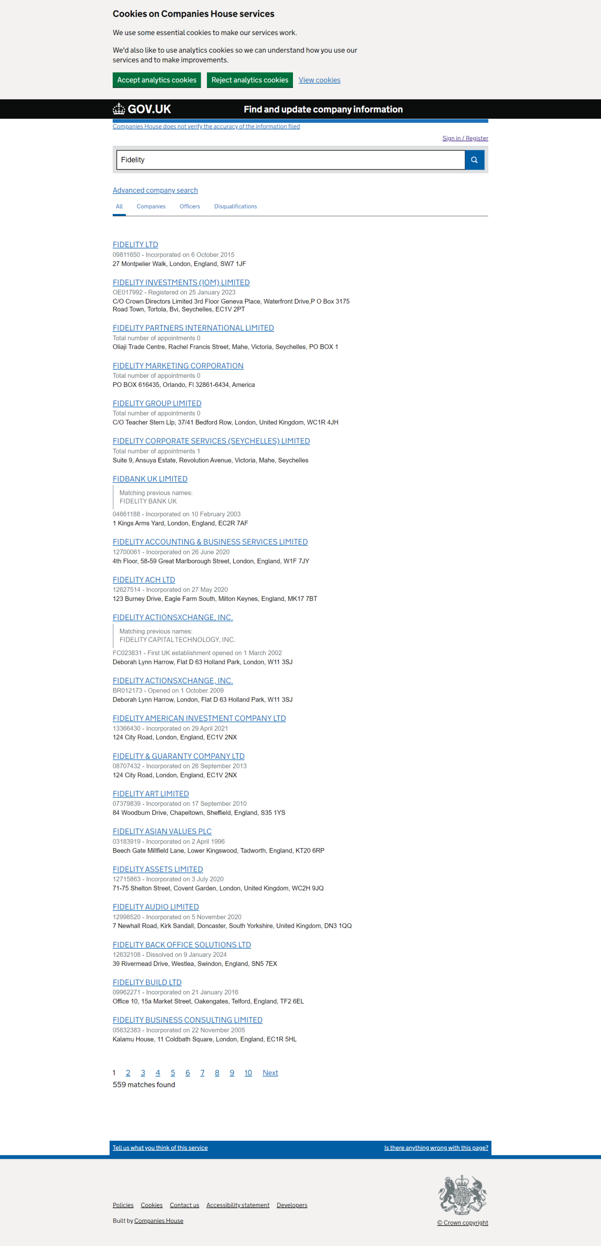 英国工商局（Companies House）