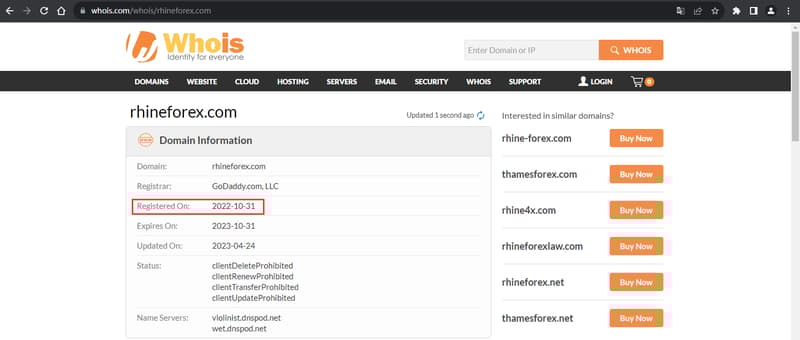 官网域名注册信息Whois查询