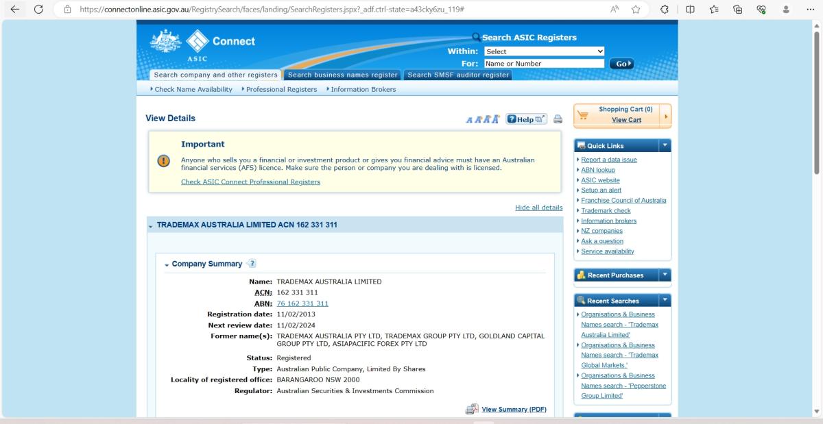 ASIC Corporate Enquiries