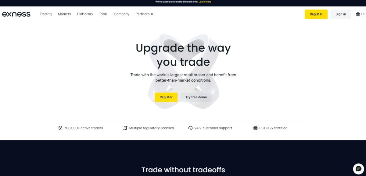 Exness official website